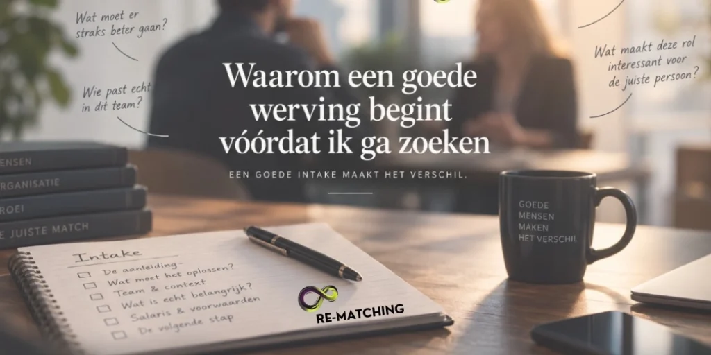 Vacature intake voor werving en selectie bij Re-matching
