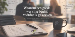 Vacature intake voor werving en selectie bij Re-matching